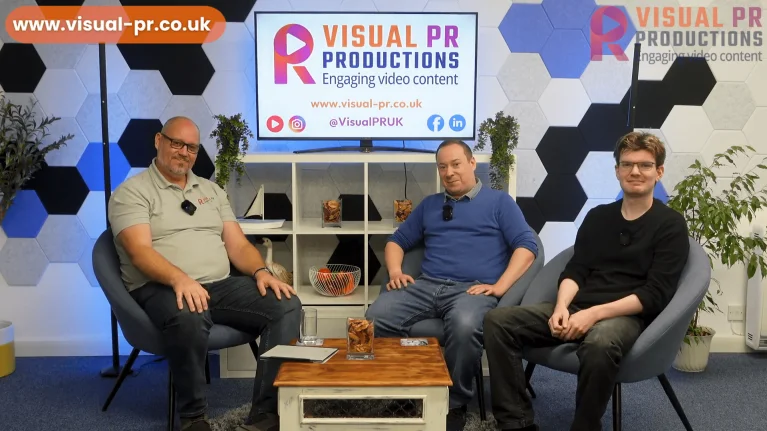 Visual PR Productions team in Swindon celebrating their nominations for Best Creative Campaign and Best User Experience at The Business Exchange Awards.